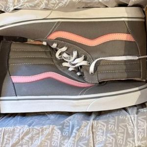 Vans, gray, Kids size 5,equal to womens 6